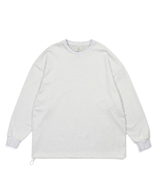 2重編み 裾ドローコード付き ロンTEE