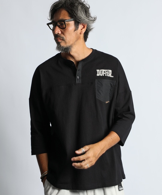 7分袖 ヘンリーネック アーカイブTシャツ