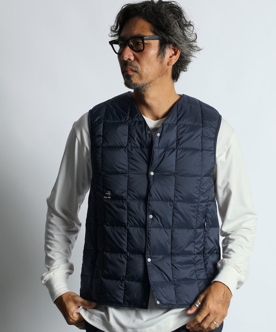 TAION×DUFFERベーシック Vネック インナーダウンベスト