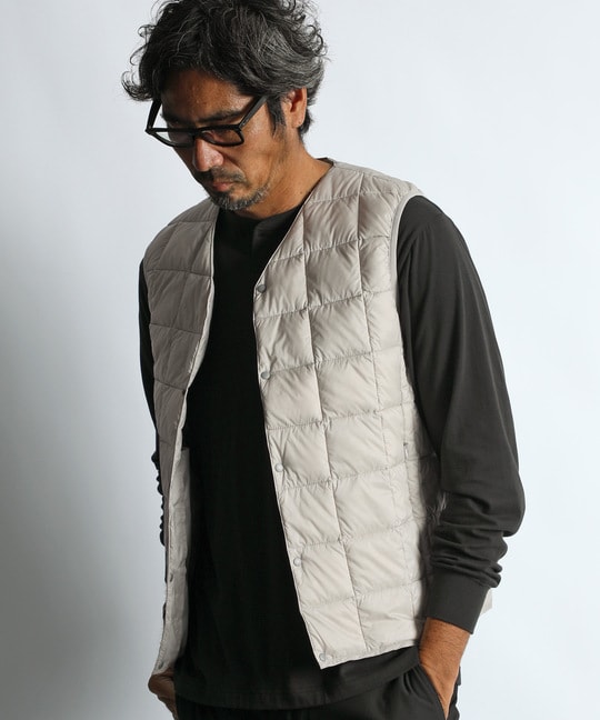 TAION×DUFFERベーシック Vネック インナーダウンベスト