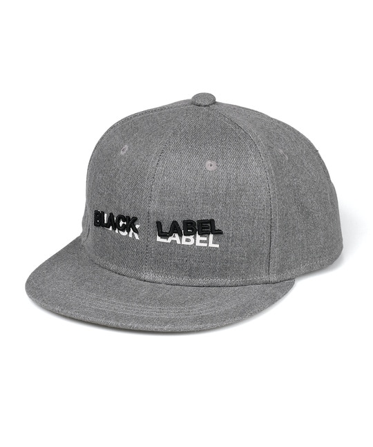 〔BLACK LABEL〕：オリジナル フラットバイザー キャップ