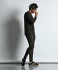 〔BLACK LABEL〕：ワッフル素材ロングスリーブTシャツ