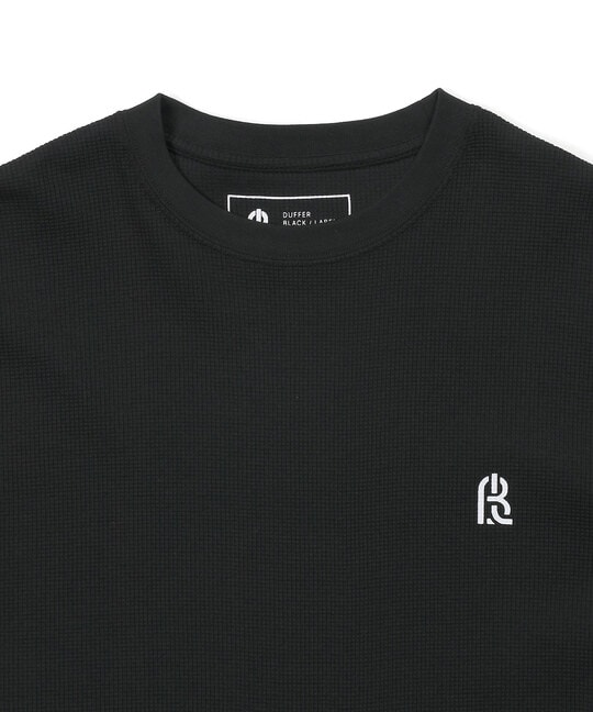 〔BLACK LABEL〕：ワッフル素材ロングスリーブTシャツ