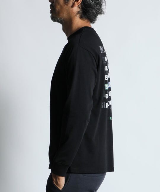 〔BLACK LABEL〕：速乾 マルチロゴ ロングスリーブTシャツ