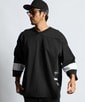 〔BLACK LABEL〕：セットアップ ポンチ素材 7分袖Tシャツ