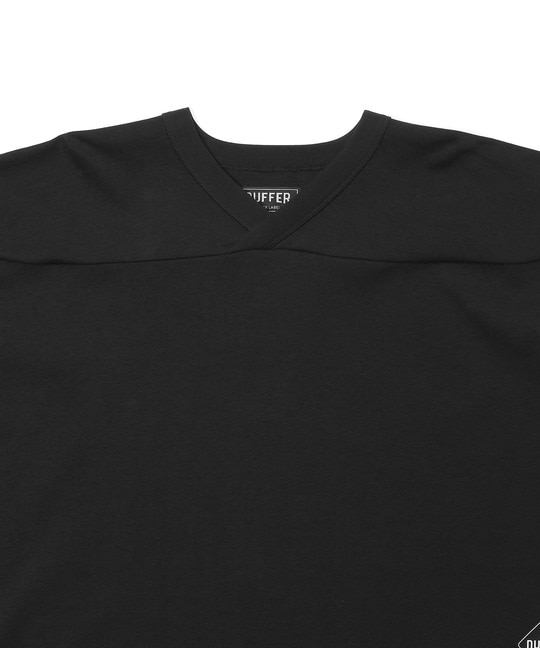 〔BLACK LABEL〕：セットアップ ポンチ素材 7分袖Tシャツ