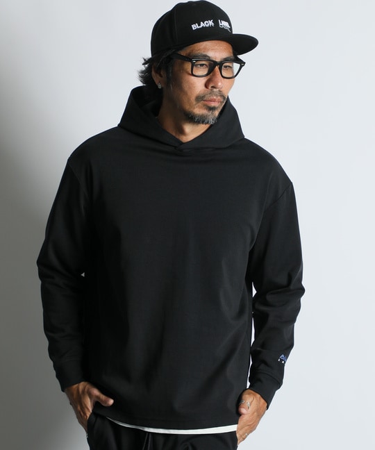 〔BLACK LABEL〕：セットアップ ポンチ素材 プルオーバーパーカー