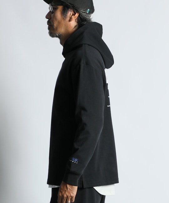 〔BLACK LABEL〕：セットアップ ポンチ素材 プルオーバーパーカー