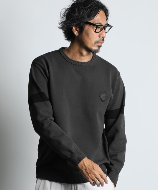 〔BLACK LABEL〕：ドライタッチ ウォッシャブル テックニット