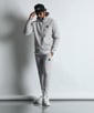 〔BLACK LABEL〕：セットアップ ダンボールニット スリムパンツ