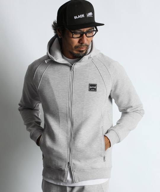 〔BLACK LABEL〕：セットアップ ダンボールニット ジップパーカー