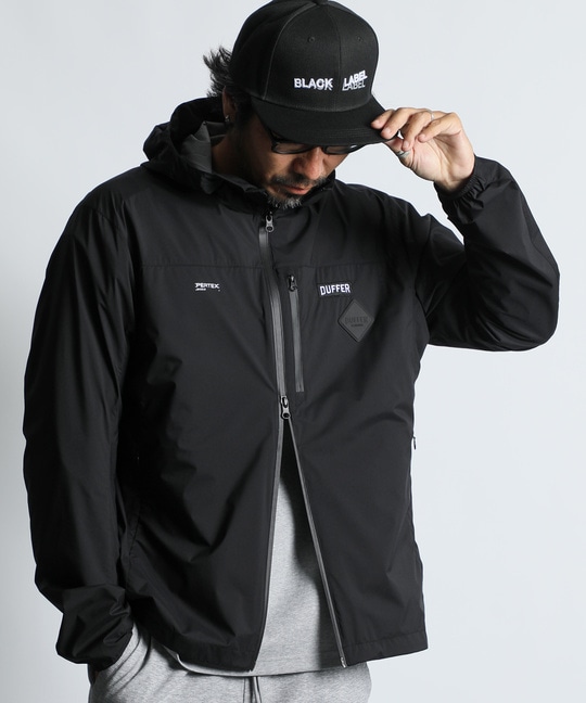 〔BLACK LABEL〕：セットアップ 2層構造パーテックスライトシェルパーカー