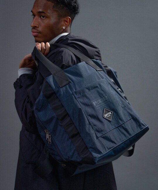 LUCEBER × BLACK LABEL：ルースバー別注 2ウェイ パラシュートバッグ