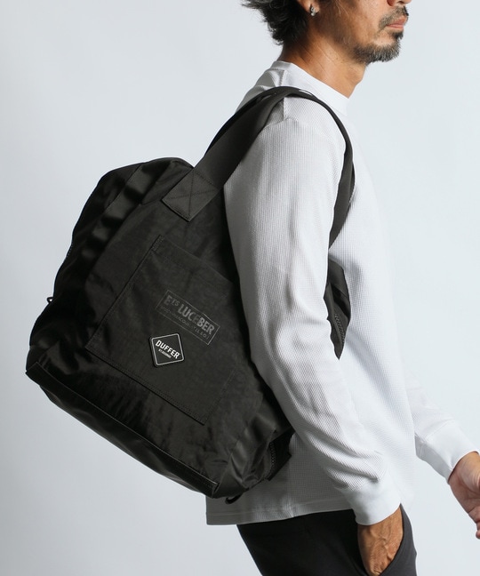 LUCEBER × BLACK LABEL：ルースバー別注 2ウェイ パラシュートバッグ