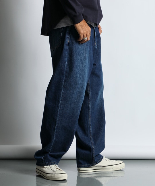 14オンス コーンデニム ワイドジーンズ