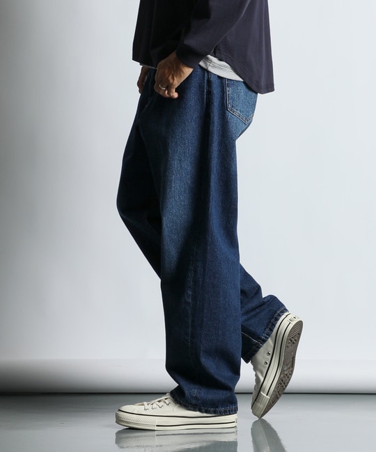 14オンス コーンデニム ワイドジーンズ