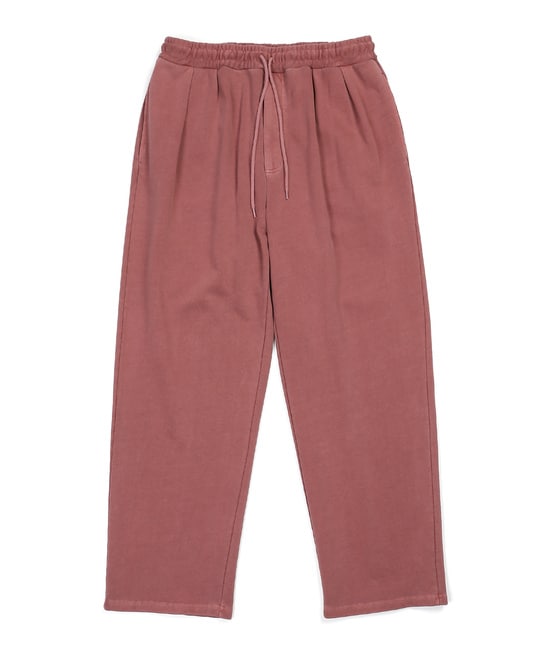 ピグメント加工 スウェット バギーパンツ