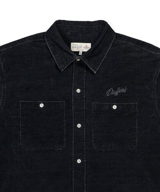 硫化染め ストレッチ コーデュロイシャツ