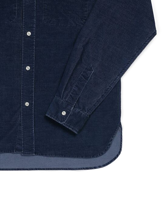 硫化染め ストレッチ コーデュロイシャツ