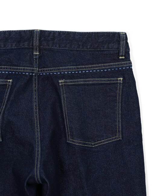 超伸縮「ガムストレッチ デニム」レーザー加工 ブルーデニム