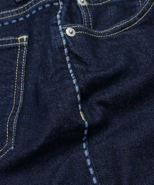 超伸縮「ガムストレッチ デニム」レーザー加工 ブルーデニム