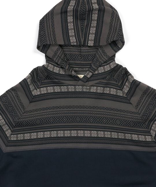 オリジナル ジャガード 切替デザイン パーカー