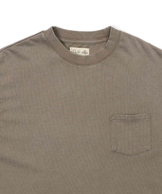 ポンチ素材 スノー加工 ルーズフィットロンTEE