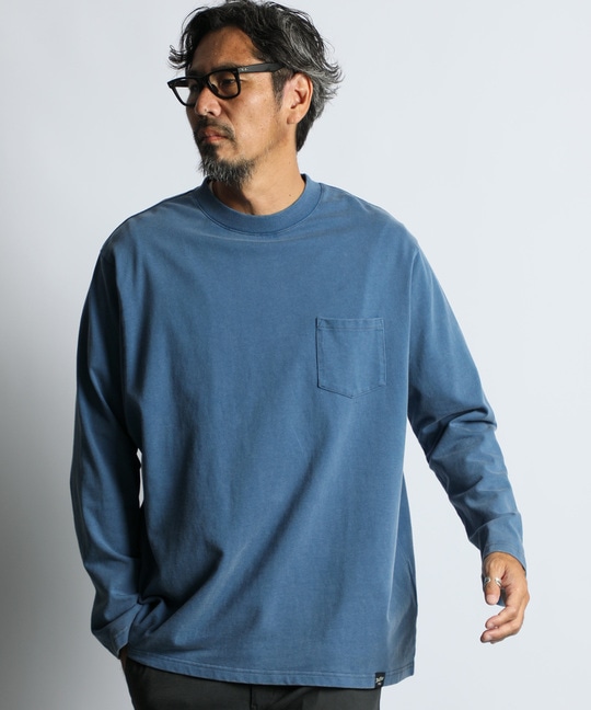 ポンチ素材 スノー加工 ルーズフィットロンTEE