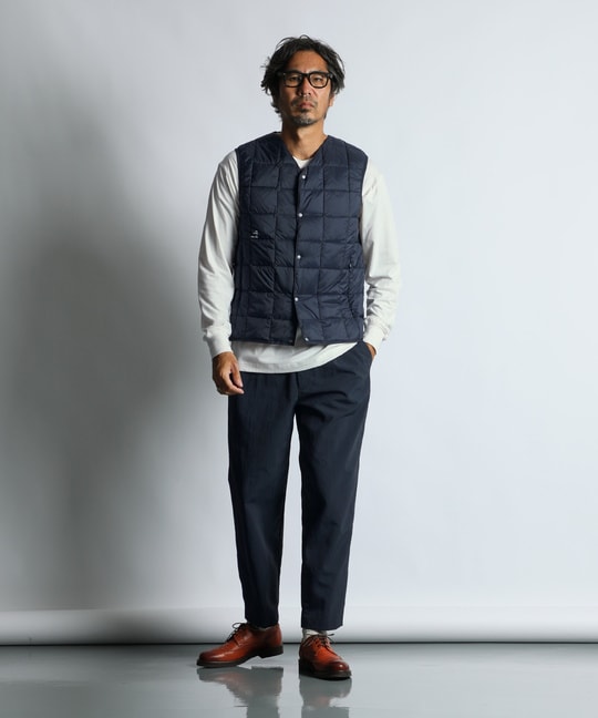 TAION×DUFFERベーシック Vネック インナーダウンベスト