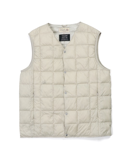 TAION×DUFFERベーシック Vネック インナーダウンベスト