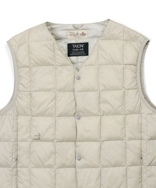TAION×DUFFERベーシック Vネック インナーダウンベスト