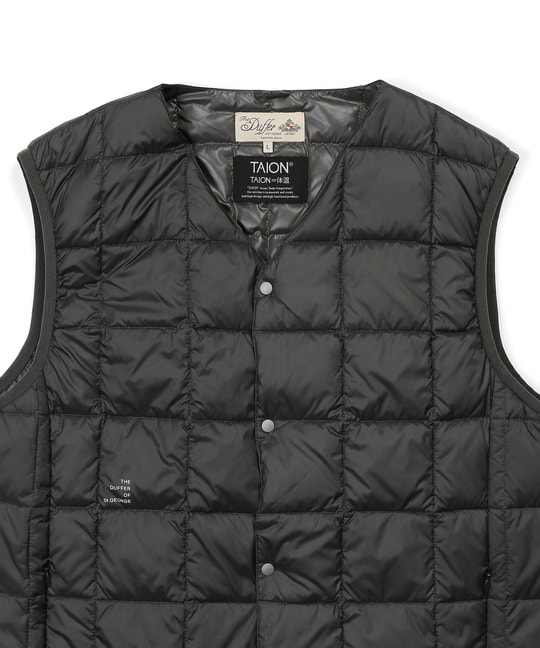 TAION×DUFFERベーシック Vネック インナーダウンベスト