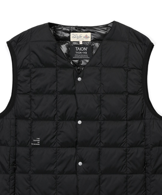 TAION×DUFFERベーシック Vネック インナーダウンベスト