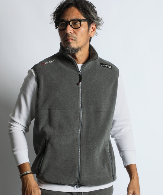 〔BLACK LABEL〕：POLARTEC フルジップベスト