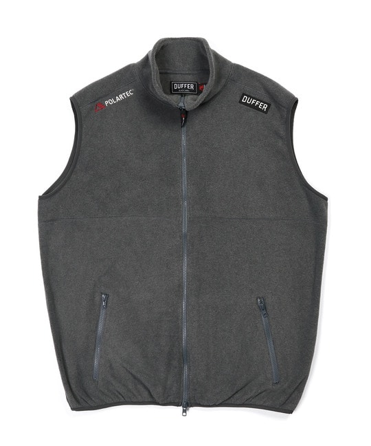 〔BLACK LABEL〕：POLARTEC フルジップベスト