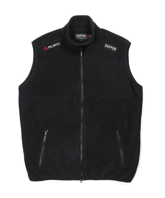 〔BLACK LABEL〕：POLARTEC フルジップベスト