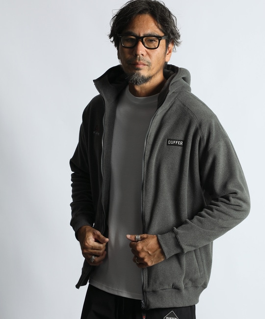 〔BLACK LABEL〕：POLARTEC フルジップ パーカー