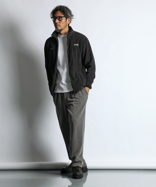 〔BLACK LABEL〕：POLARTEC スタンドカラー ジップトップス