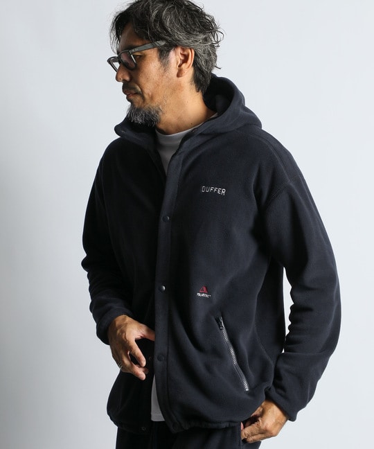 〔BLACK LABEL〕：POLARTEC スナップパーカー