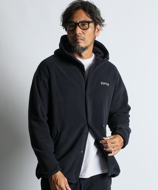 〔BLACK LABEL〕：POLARTEC スナップパーカー
