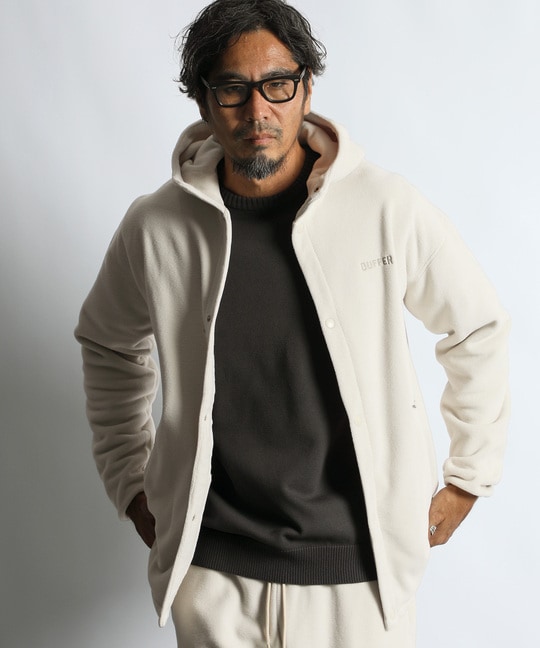 〔BLACK LABEL〕：POLARTEC スナップパーカー