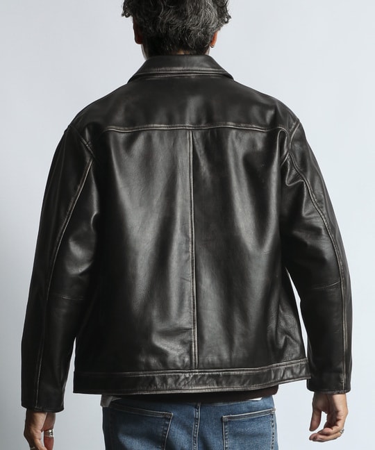 シープスキンレザー シングルライダース ジャケット