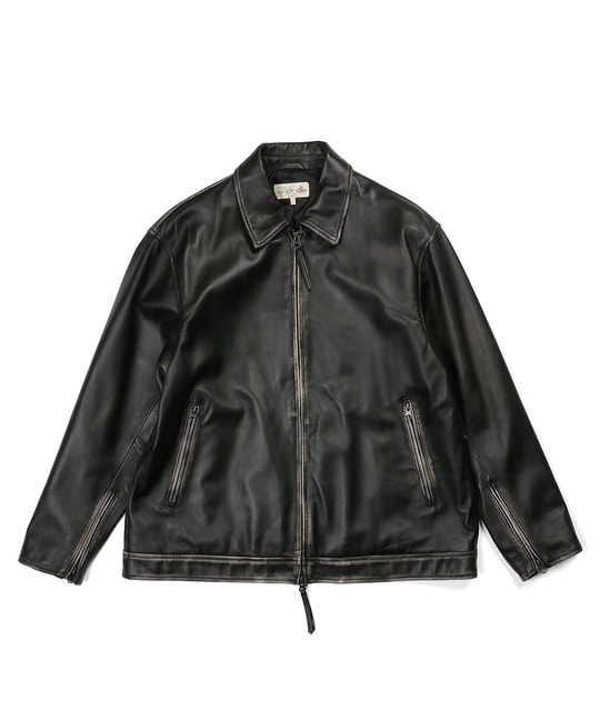 シープスキンレザー シングルライダース ジャケット