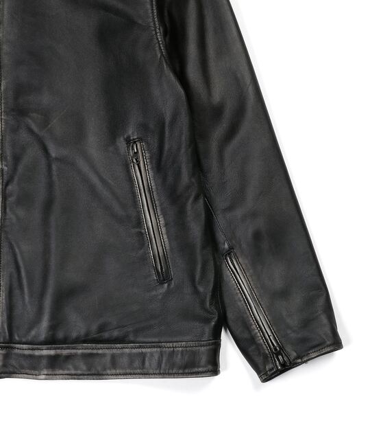 シープスキンレザー シングルライダース ジャケット