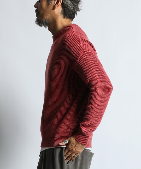 製品染め フェードカラー コットンニット