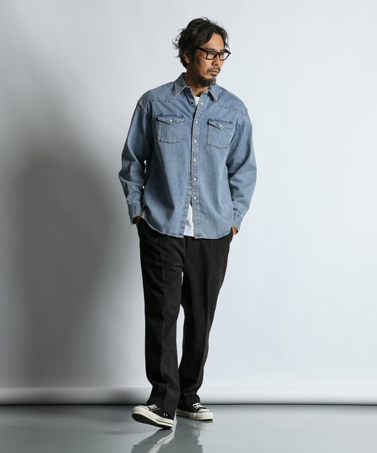 8オンス デニム ウエスタンシャツ