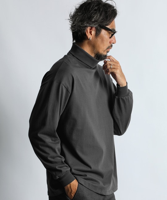 2重編み タートルネック ロンTEE