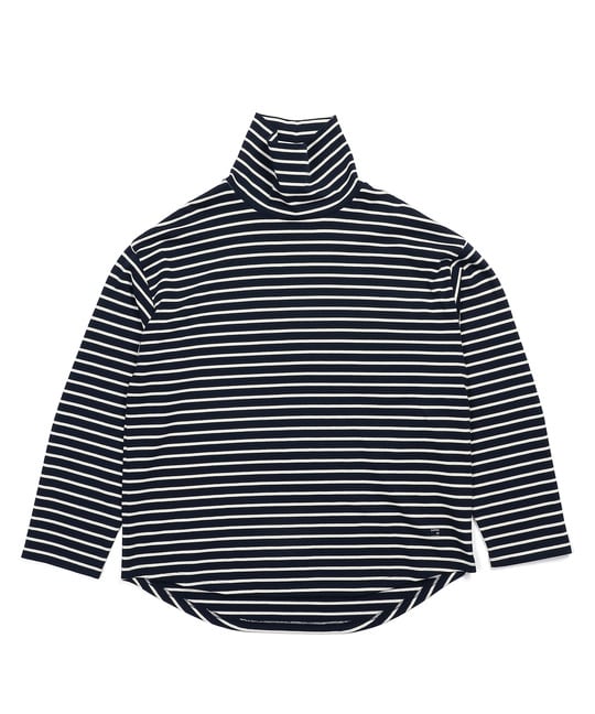 ボーダー タートルネック ロンTEE