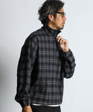 スタンドカラー プルオーバーシャツ シャツアウター