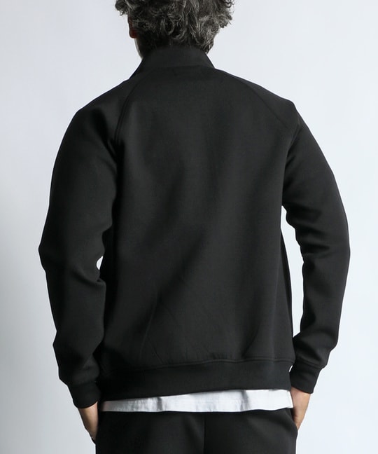 〔BLACK LABEL〕：セットアップ ダンボールニット スタンドジップ トップス